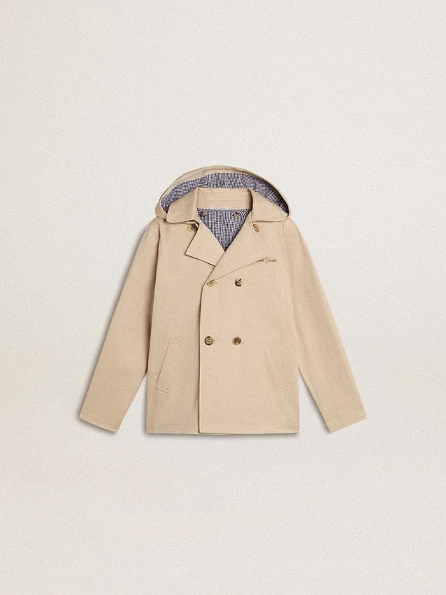 Chaqueta tipo trench para niños con chaleco interior desmontable