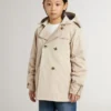 Chaqueta tipo trench para niños con chaleco interior desmontable