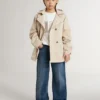 Chaqueta tipo trench para niños con chaleco interior desmontable
