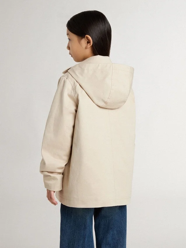 Chaqueta tipo trench para niños con chaleco interior desmontable