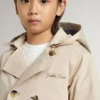 Chaqueta tipo trench para niños con chaleco interior desmontable