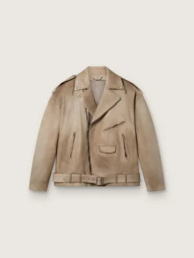 Chaqueta unisex de piel tratada y teñida a mano