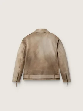 Chaqueta unisex de piel tratada y teñida a mano