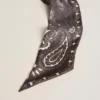 Cinta de sarga de seda negra con diseño de paisley