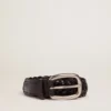 Cinturón para mujer de cuero negro