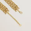 Collar de cadena trenzada color oro antiguo con cierre en forma de estrella