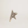 Cordón con clip en forma de estrella en color oro antiguo