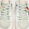 Ball Star LTD para hombre en cuero blanco con estrella verde y Pieles