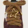 Cordones de lana de color marrón «Pieles» con gancho de cierre en forma de estrella dorada