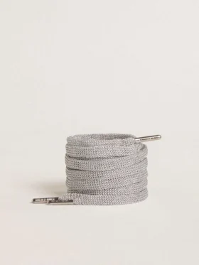 Cordones de lurex plateados