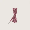 Cordones de tartán en marrón oscuro y rosa