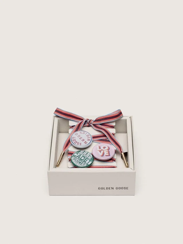 Cordones multicolores «Pieles» con broches