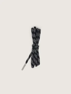 Cordones negros para tenis de senderismo con detalles en gris