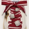 Cordones «Pieles» bicolor con tres dijes plateados