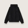 Cortavientos para mujer de nylon negro con cristales tono sobre tono