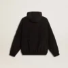 Cortavientos para mujer de nylon negro con cristales tono sobre tono