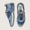 Dad-Star para hombre en gamuza azul denim con estrella de cuero plateada