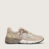 Dad-Star para hombre en malla beige y gamuza con estrella de cuero plateada