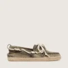 Espadrillas Cruise para hombre en lona verde militar con cordones blancos de senderismo