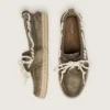 Espadrillas Cruise para hombre en lona verde militar con cordones blancos de senderismo