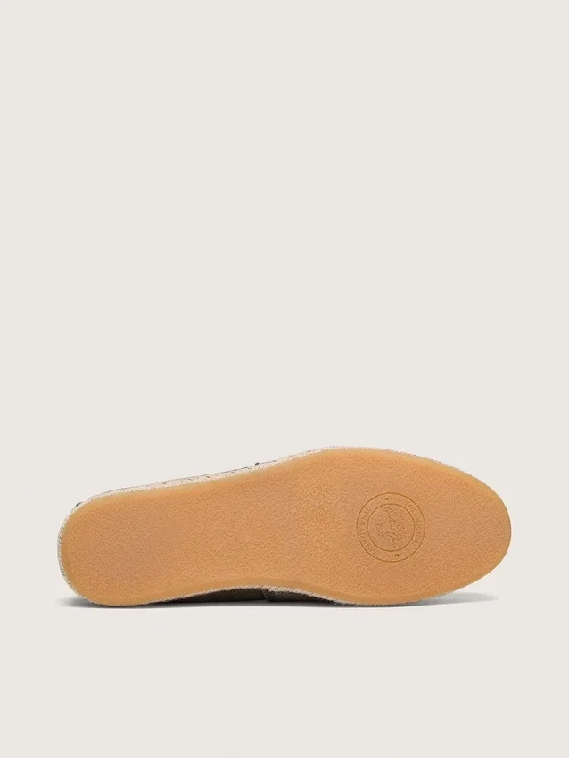 Espadrillas Cruise para hombre en lona verde militar con cordones blancos de senderismo