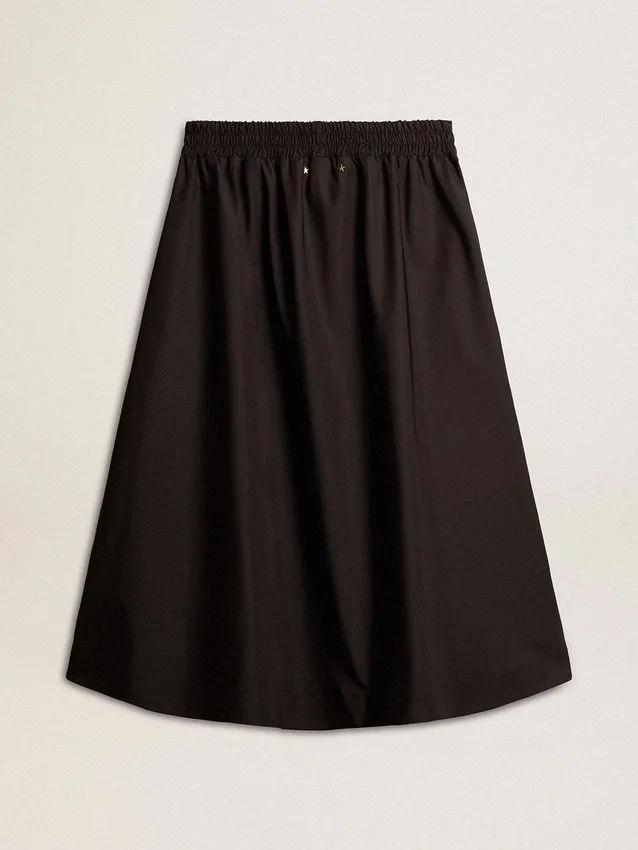 Falda acampanada de nylon técnico negro