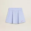 Falda para niñas con rayas azul claro