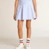 Falda para niñas con rayas azul claro