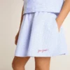 Falda para niñas con rayas azul claro