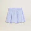 Falda para niñas con rayas azul claro