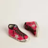 Francy Junior con lentejuelas, estrella de gamuza gris hielo y cordones con estampado animal