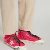 Francy Junior con lentejuelas, estrella de gamuza gris hielo y cordones con estampado animal