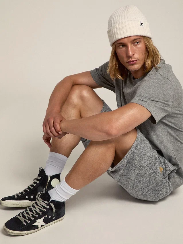 Francy para hombre en cuero con estrella de cuero y lengüeta en el talón