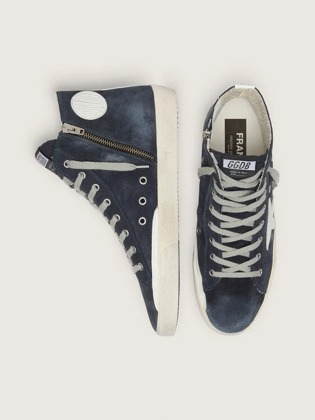 Francy para hombre en cuero con estrella de cuero y lengüeta en el talón
