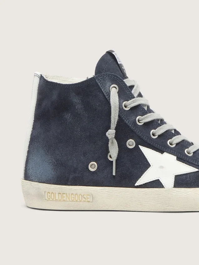 Francy para hombre en cuero con estrella de cuero y lengüeta en el talón