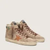 Francy para hombre en gamuza beige con estrella de cuero marrón y cuentas de colores