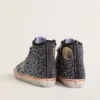 Francy Penstar LAB para hombre en lona negra con pedrería multicolor