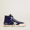 Francy Penstar para mujer en lentejuelas de color azul brillante con estrella de gamuza gris hielo