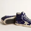Francy Penstar para mujer en lentejuelas de color azul brillante con estrella de gamuza gris hielo
