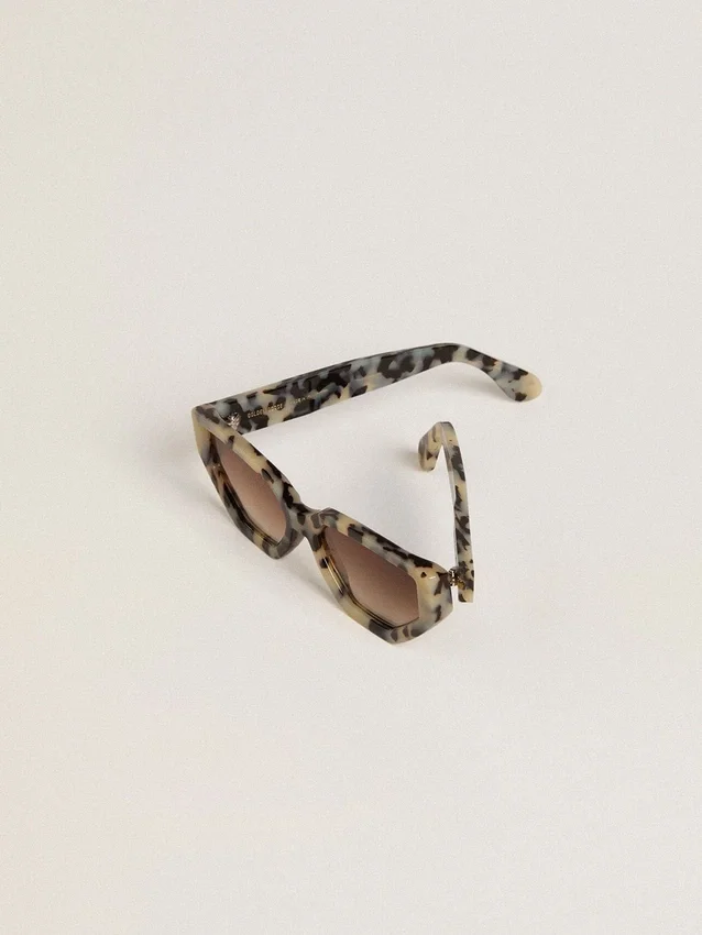 Gafas de sol cuadradas Jackie con patrón de carey