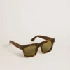 Gafas de sol cuadradas Jamie con montura color marrón habana