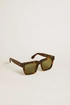 Gafas de sol cuadradas Jamie con montura color marrón habana