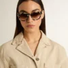 Gafas de sol estilo Cameron con patrón de carey