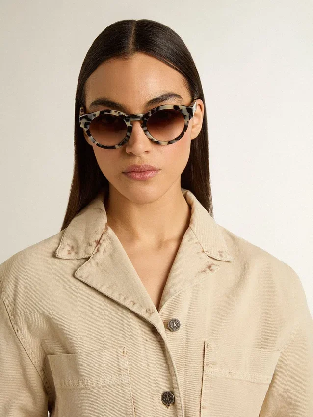Gafas de sol estilo Cameron con patrón de carey