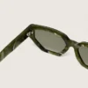 Gafas de sol rectangulares Jamie con montura con efecto mármol verde