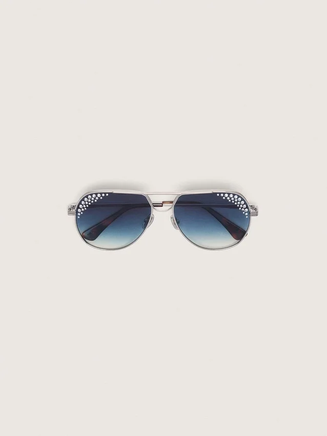 Gafas de sol tipo aviador Carter con lentes azules y cristales