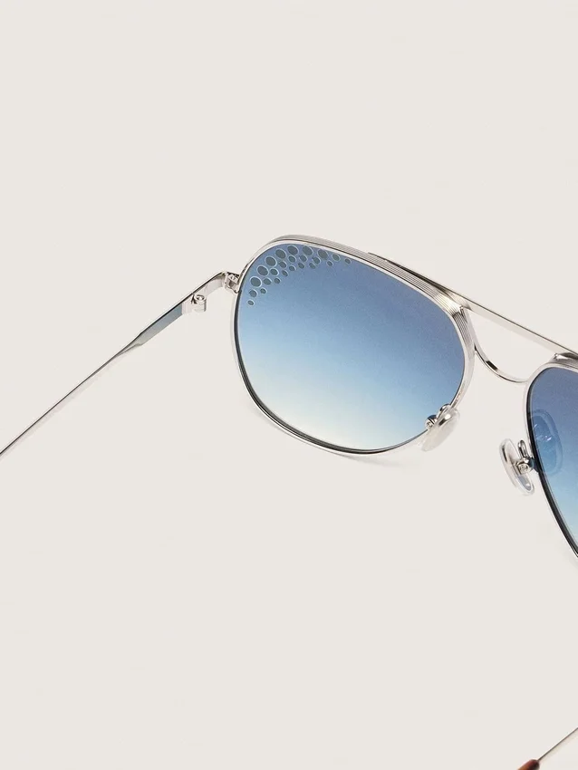 Gafas de sol tipo aviador Carter con lentes azules y cristales