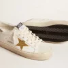 Hi Star con estrella de cristales Swarovski y lengüeta de talón de cuero plateado