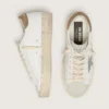 Hi Star para mujer con estrella plateada con purpurina y lengüeta del talón de nubuck gris paloma