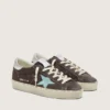 Hi Star para mujer en gamuza gris oscuro con estrella verde aguamarina